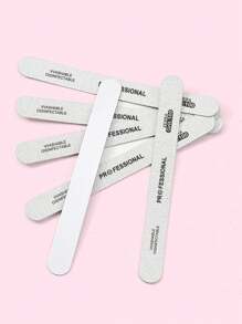 20pcs Rectangular Replaceable Sandpaper Files, Tearable, Washable, Reusable, No Waste, 100/180 Grit (Stainless Steel Plate In The Middle Needs To Be Purchased Separately) - Grey - View 6