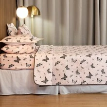3 Piece Queen Size Printed Bedspread 180 Thread Count Soft - Bướm đêm - Xem 3