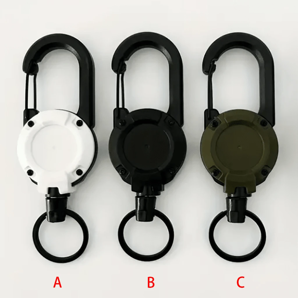 Porte-badge Rétractable Avec Mousqueton - Cordon Extensible 55 Cm, Clip Rotatif 360°, Design Camouflage Militaire - 9
