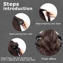 24pcs Natural Wave Hair Styling Kit, Including 12pcs Curling Rods And 12pcs Hair Clips - Ideal For Medium To Short Hair - Create Charming Curls And Waves ,Hair Rollers,Heatless Curls,Hair Curler,Hair Products And Accessories For Barber Salon Beauty Travel Essentials