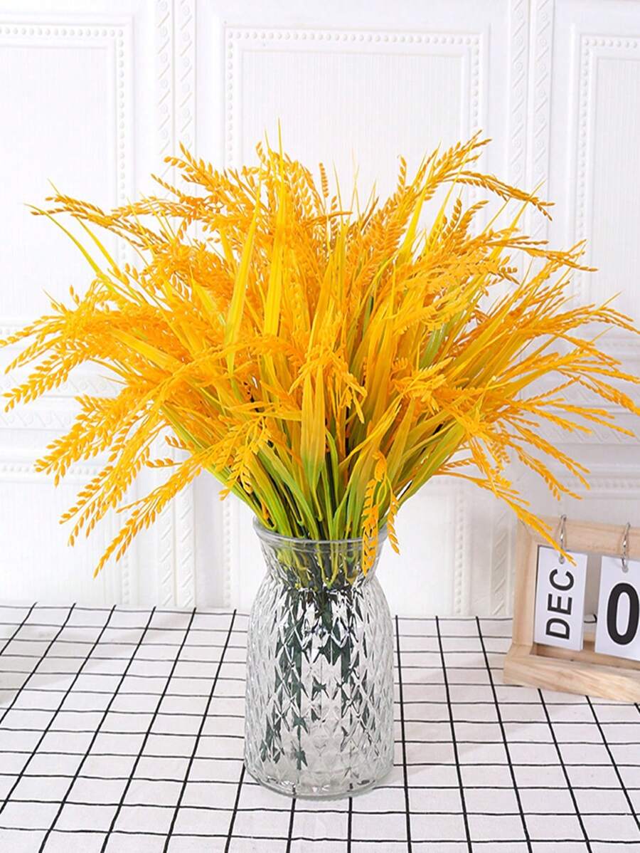 4pcs Artificial Wheat Grass Plants Home Decor Indoor Wheat Stalks Stems