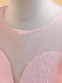 Robe de soirée élégante en maille à manches longues pour filles d'âge adolecent, convient pour les performances scolaires et les fêtes