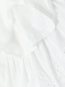 zosee Cô gái trẻ Váy chữ A móc kiểu Pháp, Váy bánh, Váy trắng 2024 Váy bánh công chúa mới, Mùa hè - trắng - Xem 6