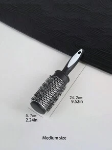 1件装女士美发造型尼龙卷发刷，带导热铝管和刘海造型工具，方便在家轻松卷发、梳理头发，美发造型工具，发饰 - 彩色 - 查看 8