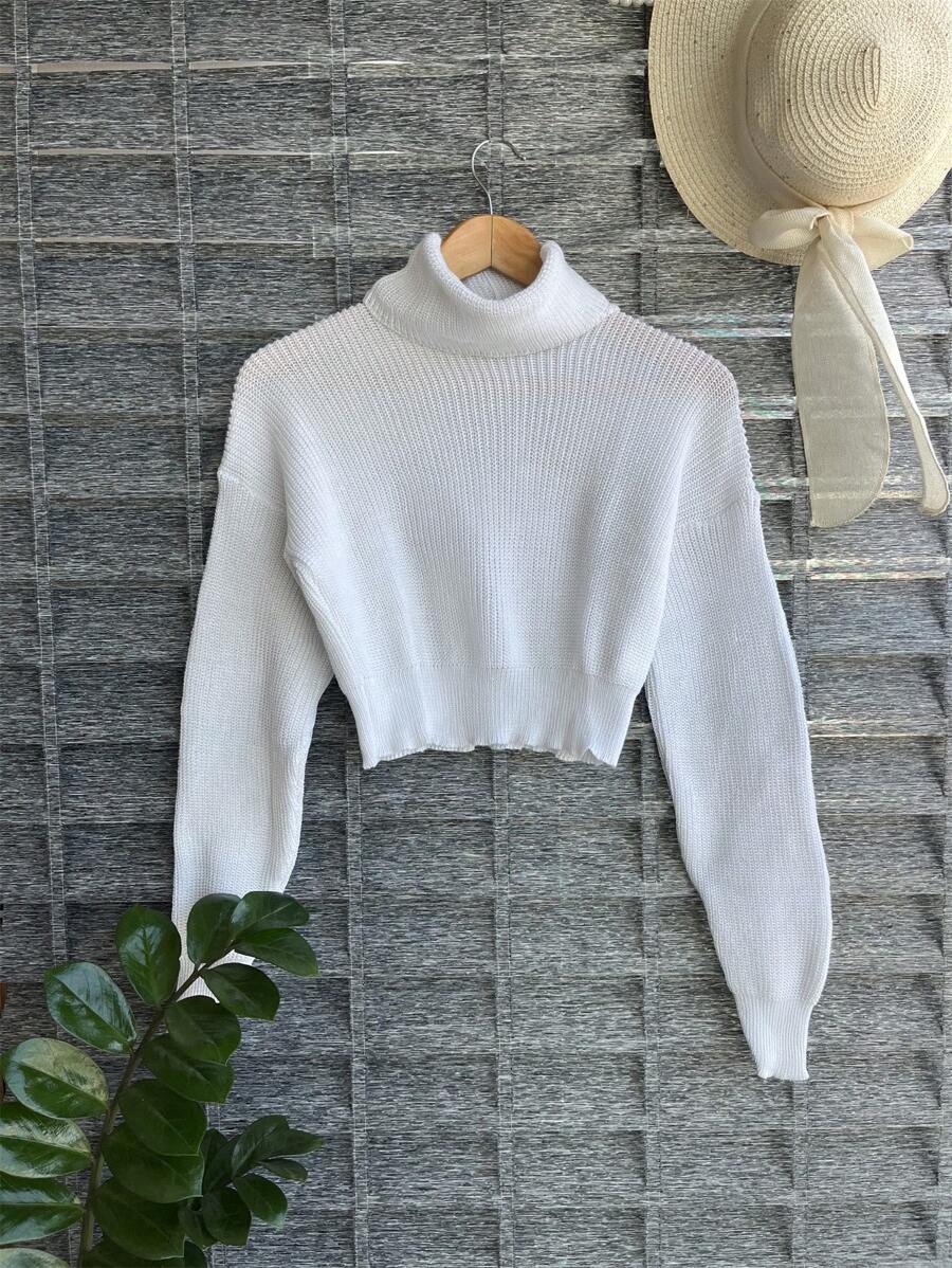 Women Knit Tops - 白色 - 查看 1