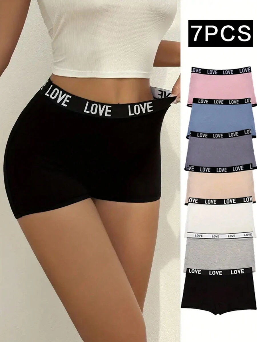 3pcs/Pack Women Seamless Comfortable Breathable Mid-Waist Boxer Briefs Sports - Multicolor - View 1