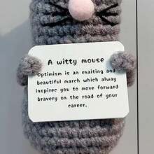 1 cái, Búp bê nhỏ dễ thương, Búp bê móc thủ công ngộ nghĩnh, Mặt dây chuyền ba lô móc khóa - Nhiều màu - Xem 3