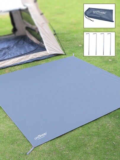 1 pezzo Tappetino per tenda da campeggio all'aperto, Materiale in tessuto di Oxford Impermeabile Telo da campeggio,Salva pavimento della tenda ad alta resistenza, Telo da terra ultraleggero per picnic, campeggio, spiaggia, escursionismo all'aperto - Include borsa per il trasporto e chiodi di fissaggio