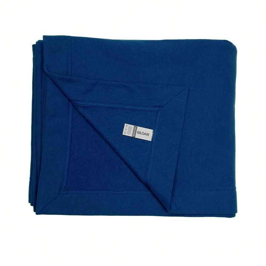 Gildan Fleece Stadium Blanket (Navy) - Navy Blue - View 1