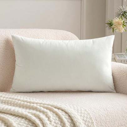 1 件装婴儿天鹅绒柔软纯色装饰方形抱枕套套装靠垫套适用于春季沙发卧室汽车 12x20 英寸 30x50 厘米 爱情情人节