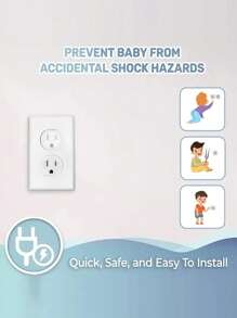 5/10 pezzi Protezione per bambini per prese elettriche con maniglia nascosta, copertura per prese elettriche per la protezione di bambini e bambini piccoli. Per scuola, ufficio, casa, viaggio, borsa, organizzatore, stoccaggio