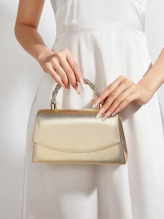 亮片手拿包，適用於晚會和舞會，具有高貴時尚的女士手袋，完美搭配派對、婚禮、舞會、晚宴/宴會，可與婚紗、正式禮服、晚裝、生日裙搭配