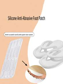 Set de 4 tiras de silicona transparente antideslizante para talón e plantilla, evita el rozamiento de los pies, universal para todo tipo de sandalias y tacones altos, para sandalias y tacones de mujer