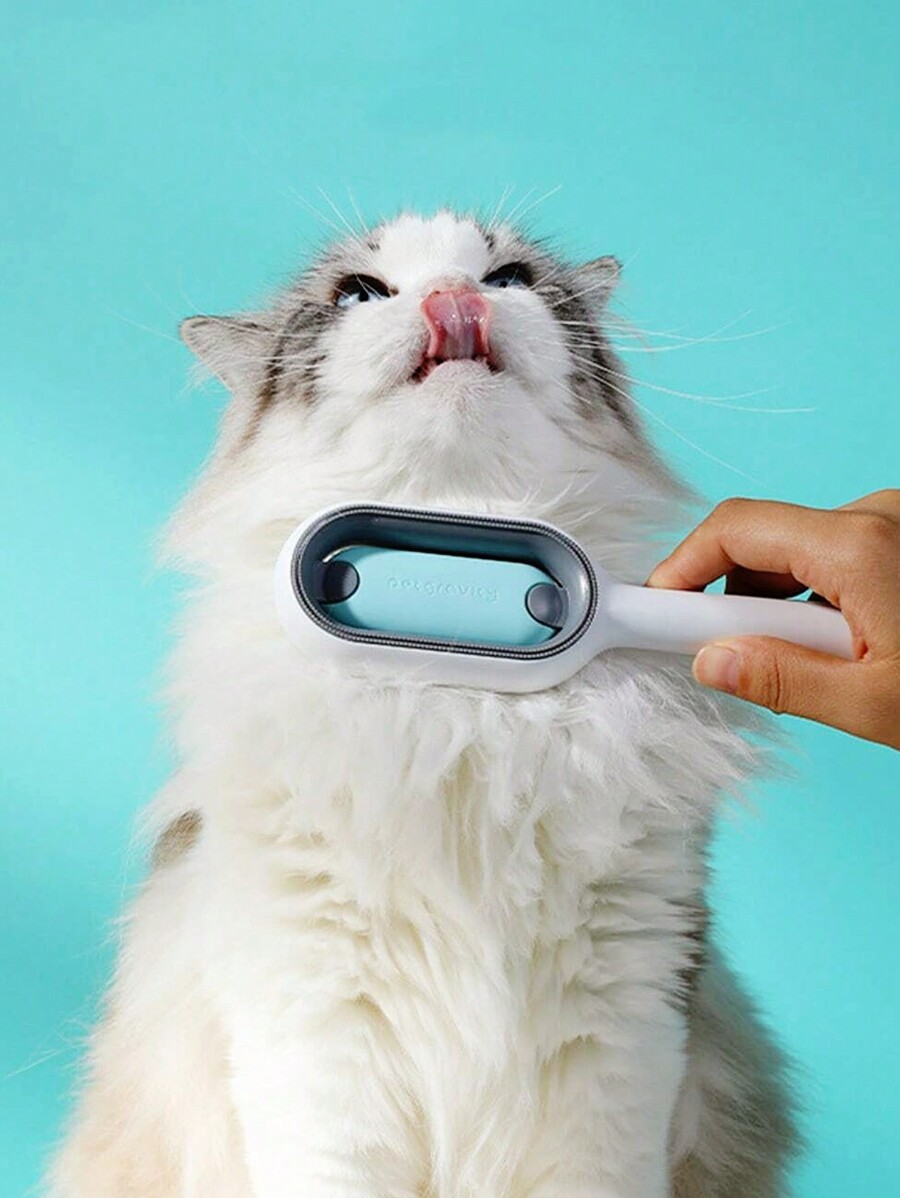 1pc Pet Steam Brush, Random Color, SelfCleaning Silicone Steam Massage