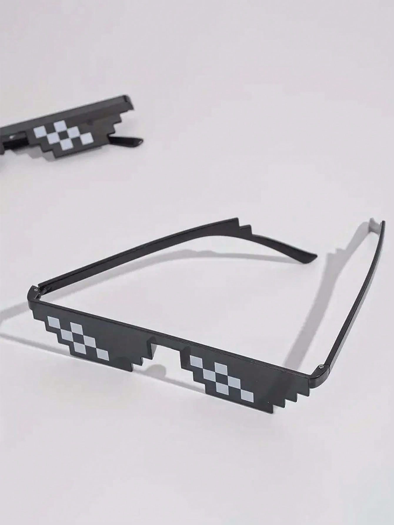 1 حبة، إكسسوار حفلة عيد مزخرف نظارات الأنمي البكسل...