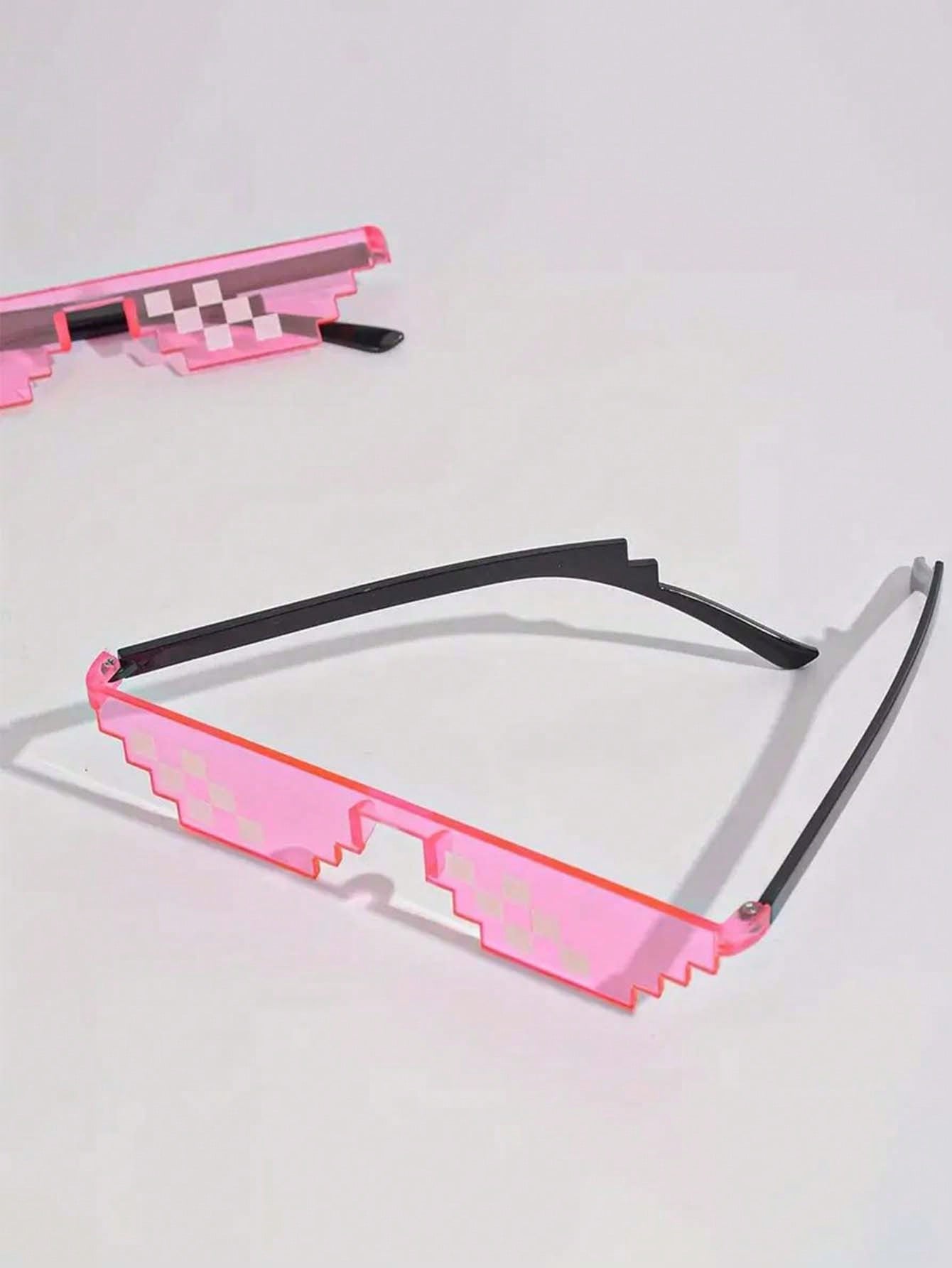 1 حبة، إكسسوار حفلة عيد مزخرف نظارات الأنمي البكسل...