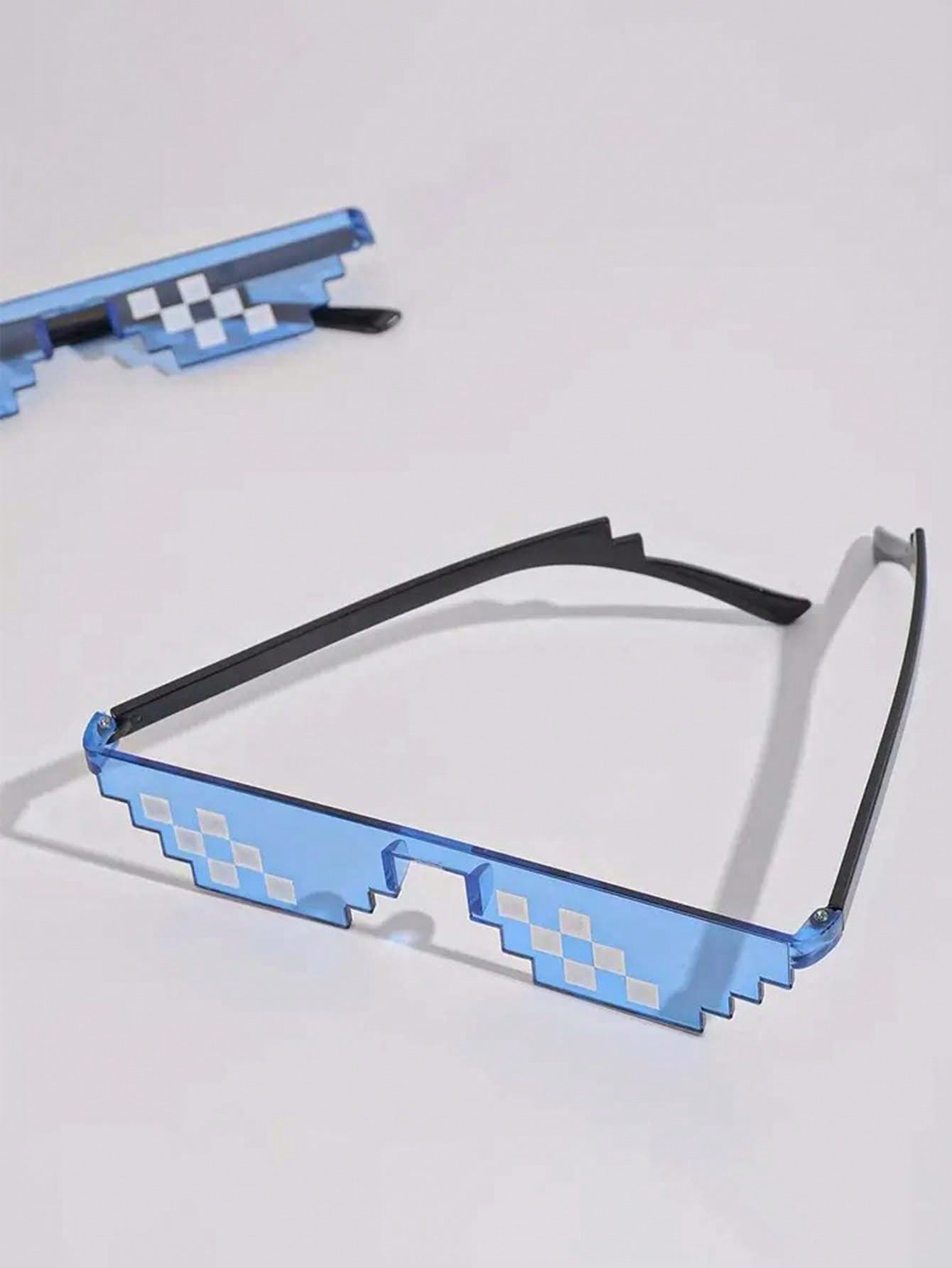 1 حبة، إكسسوار حفلة عيد مزخرف نظارات الأنمي البكسل...