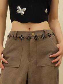 Women's Fashionable Versatile Clover Waist Chain - Gold - View 1