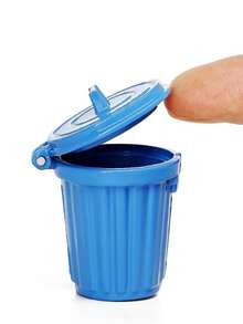 1pc Dollhouse Miniature Metal Trash Can: 1/12 Mini House Replica Decoration Model - Multicolor - View 11