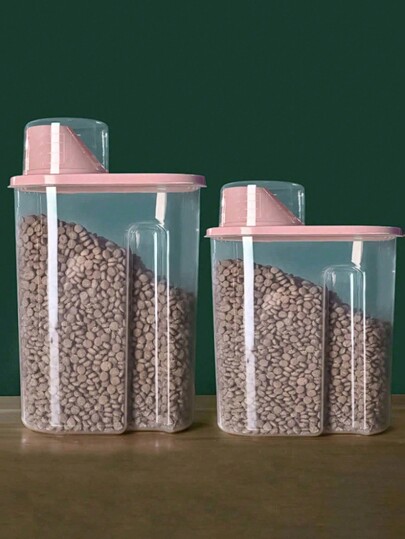 1 Peça Caixa Plástica Selada Para Armazenamento De Comida Para Animais De Estimação, Lata De Lanche, Caixa De Armazenamento De Comida