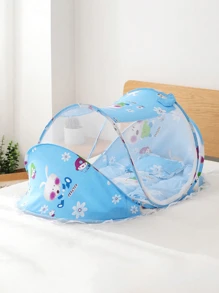 1pc Foldable Baby Mosquito Net Bed Set Without Installation, Portable Sleeping Bed For Baby Travel - Multicolor - View 1
