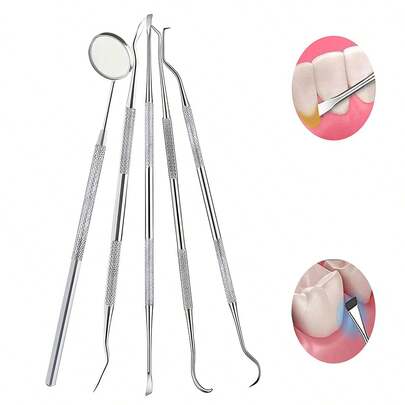 Doppelendhafter Dental Zahn Pick Edelstahl Zahnstocher Zur Zahnflecken Entfernung, Zahn Pick Kratzer, Wohnzimmer Schlafzimmer Badezimmer Haus Dekoration, Reisebedarf, Hochzeit, Party, Geburtstag, Geschenke Für Männer, Mütter, Väter, Freunde, Neujahr, Accessoires, Lustiges Geschenk