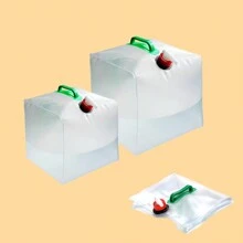 1入單車/戶外可摺疊PVC方型水袋，用於露營、緊急救援、救災、野餐、攜帶式水桶 - 彩色 - 查看 1