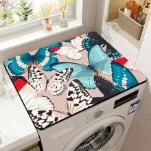 1 tấm thảm chống bụi họa tiết con bướm cho máy giặt và máy sấy, được làm bằng vải đất tảo cát, thảm bảo vệ nhanh khô và thấm hút. Lý tưởng cho ngôi nhà hiện đại, phòng giặt và trang trí nhà bếp. - Nhiều màu - Xem 9