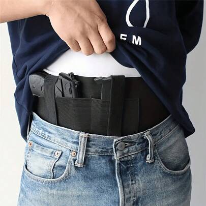 Concealed Carry Waist Holster - Ambidextrous Design, Lightweight, Compatible With Multiple Pistols, Extra Pocket - Everyday Protection