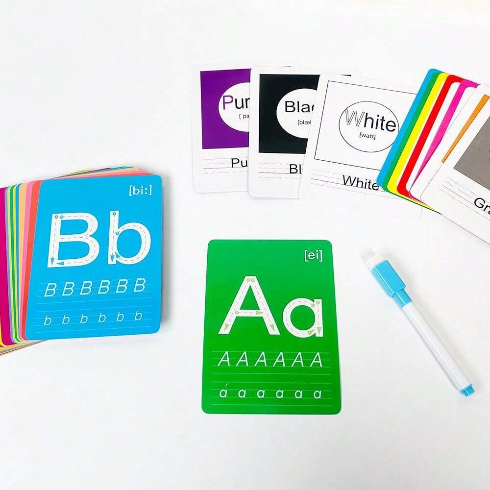 36pcs English Educational Flash Cards For Kindergarten Early Learning ...