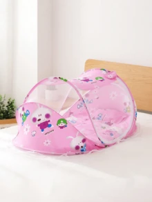 1pc Foldable Baby Mosquito Net Bed Set Without Installation, Portable Sleeping Bed For Baby Travel - Multicolor - View 4