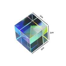 1pc Creative Sun Catcher Prism Cube Combination Color Prism Photography Prop Holiday Gift Universe Magic Cube Prism