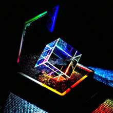 1pc Creative Sun Catcher Prism Cube Combination Color Prism Photography Prop Holiday Gift Universe Magic Cube Prism