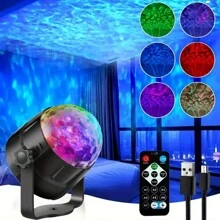 1 Máy Chiếu Sóng Nước Gợn Sóng Điều Khiển Từ Xa Với Chân Đế Tripod, Đèn Sân Khấu Xoay Gợn Sóng, Thay Đổi Màu Sắc, Lý Tưởng Cho Bữa Tiệc Tại Nhà Và Lễ Hội - Nhiều màu - Xem 2