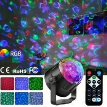 1 Máy Chiếu Sóng Nước Gợn Sóng Điều Khiển Từ Xa Với Chân Đế Tripod, Đèn Sân Khấu Xoay Gợn Sóng, Thay Đổi Màu Sắc, Lý Tưởng Cho Bữa Tiệc Tại Nhà Và Lễ Hội - Nhiều màu - Xem 4
