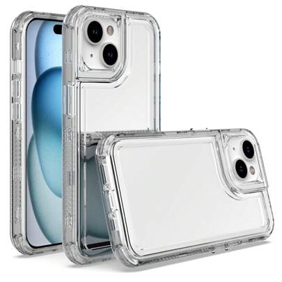 Funda Antigolpes Transparente 3 en 1 con Bordes de Color – Protección y Estilo para tu Celular