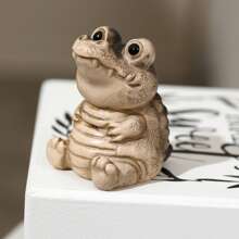 1 pieza Mini Ornamento de Cocodrilo Mascota, Decoración Personalizada Genial, Accesorios Hechos a Mano para Juego de Té de Ceremonia de Té, Mesa de Té, para Decoración del Hogar, Mejor Regalo de Cumpleaños y Graduación
