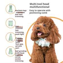 4 合 1 电动猫/狗爱好者礼物和狗/猫妈妈爱剪，猫爱好者礼物和猫妈妈爱和狗爱好者礼物和狗妈妈爱毛发修剪器套装，便携式猫/狗爱好者礼物和狗/猫妈妈爱美容工具，可充电低噪音毛发修剪器（多个修剪器头，多种功能）