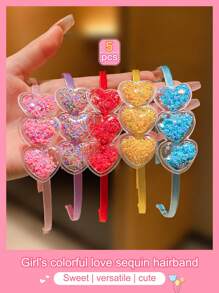 5 bucăți agrafe de păr colorate în formă de inimă, accesorii de păr care nu dăunează pentru aranjarea părului