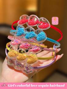 5 bucăți agrafe de păr colorate în formă de inimă, accesorii de păr care nu dăunează pentru aranjarea părului