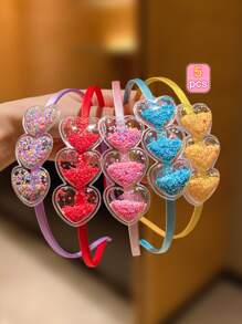 5 bucăți agrafe de păr colorate în formă de inimă, accesorii de păr care nu dăunează pentru aranjarea părului