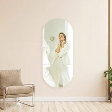 30cm X 40cm X 3 件钢化亚克力镜子套装，三面 30cm X 40cm 镜子组合。适用于健身房、瑜伽馆、便携式全身镜、穿衣镜，壁挂式，带自粘背衬，无需钻孔，适用于家庭、卧室、学生宿舍。最佳礼物 - 銀色 - 查看 2