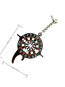 1入組飛鏢軸套工具，多功能鏢板設計鑰匙扣，具有扳手和開瓶器功能 - 彩色 - 查看 3