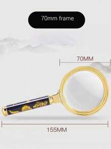 1入便攜式高清放大讀書放大鏡，老年放大鏡，20倍放大倍數不傷眼，適用於科學研究、辨識和修理 - 金色 - 查看 11