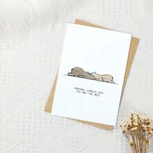 Thiệp Gấu Tình Yêu Thiệp Chúc Mừng Vợ Hoặc Chồng, Thiệp Kỷ Niệm - Giấy kraft - Xem 7