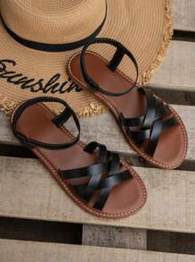 2024 Summer New Fashion Flat Shoes, Korean Style Sandals, Roman Sandals And Beach Shoes For Women