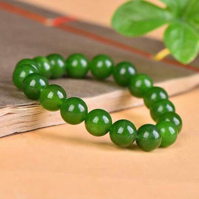 Bracelet en pierre précieuse de guérison naturelle Agate, bracelet en perles de jade, pour femmes et hommes, bracelet simple, bijoux en pierres précieuses, bijoux élégants pour femmes, cadeaux de vacances, cadeaux d'été pour elle.