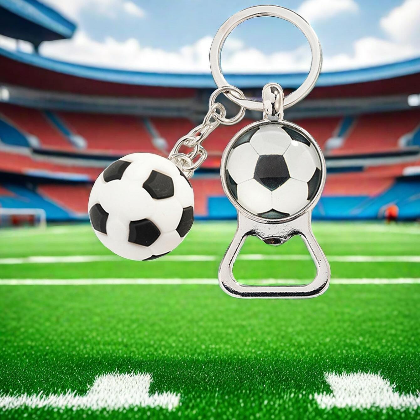 Ballon Foot Porte-clés Football En Métal Argenté - Cadeau Sportif Original Ballon Foot Enfant