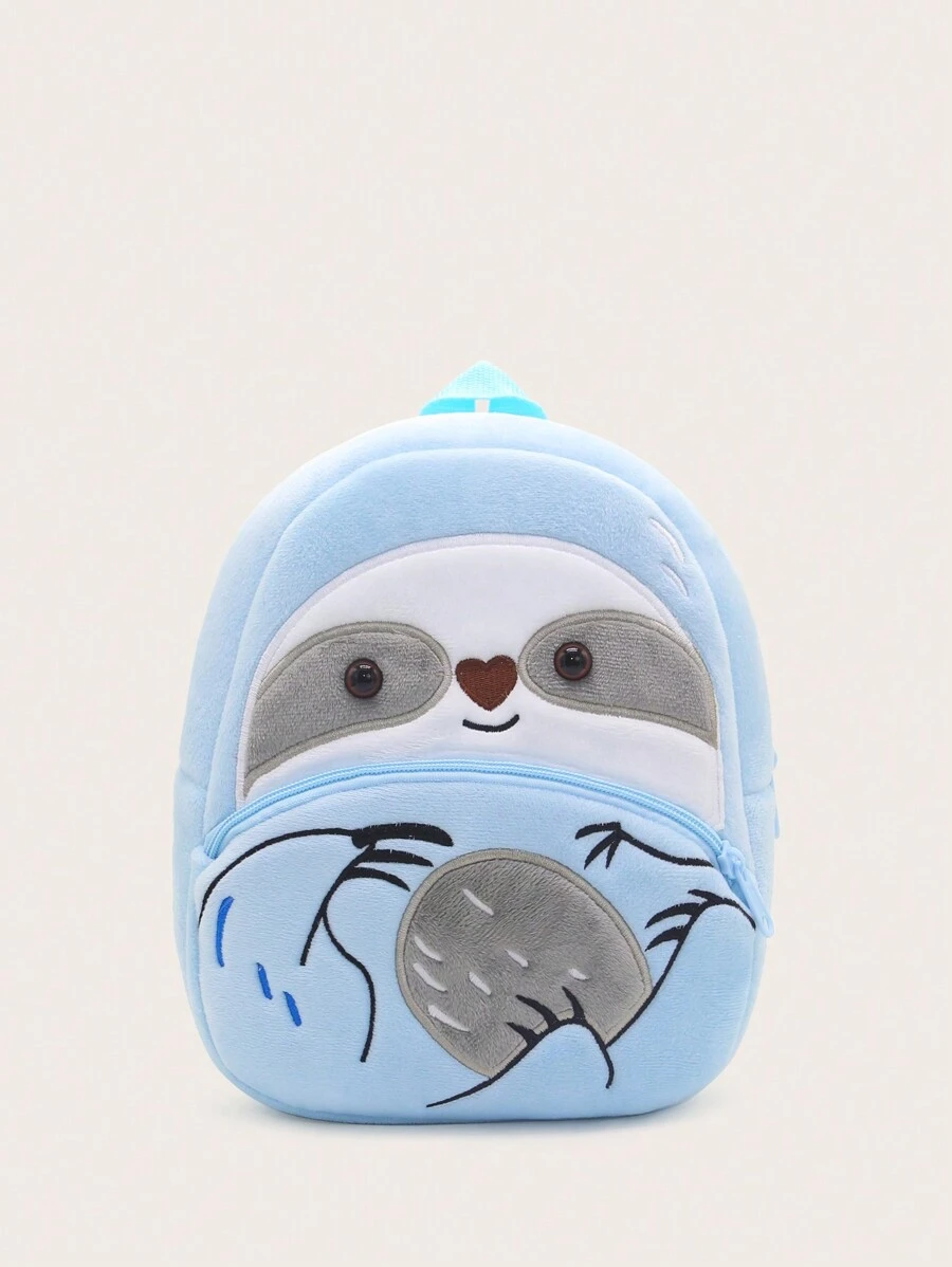 1pc Cartoon Sloth Plush Backpack, Suitable For Children Aged 2-4 Years Old - Baby Blue - View 1