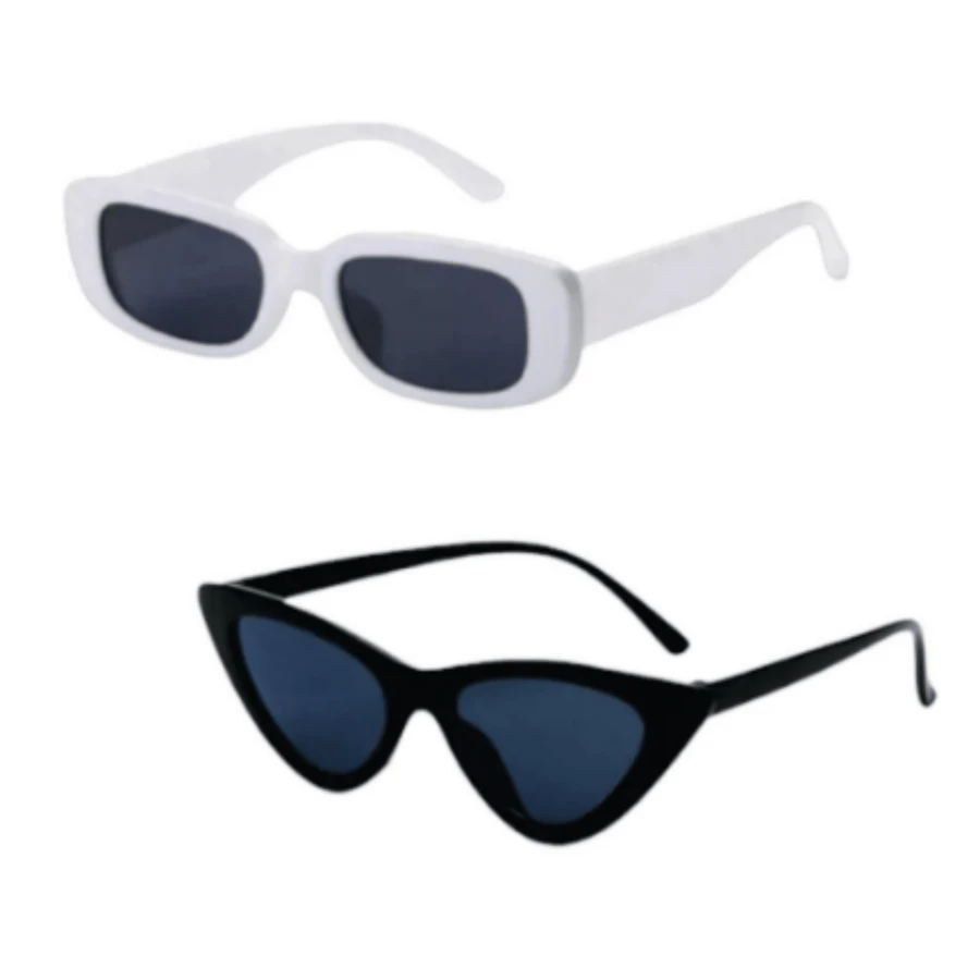 Women Fashion Glasses - 0039白色+0089黑色 - 查看 1